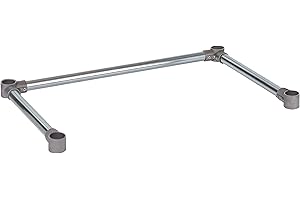 DuraSteel Open Base Work Table Bracing - 24 x 36 Inch Table Stabilizing Leg Cross Braces - Fits Commercial Food Prep Stainless Steel or Maple Wood Worktable