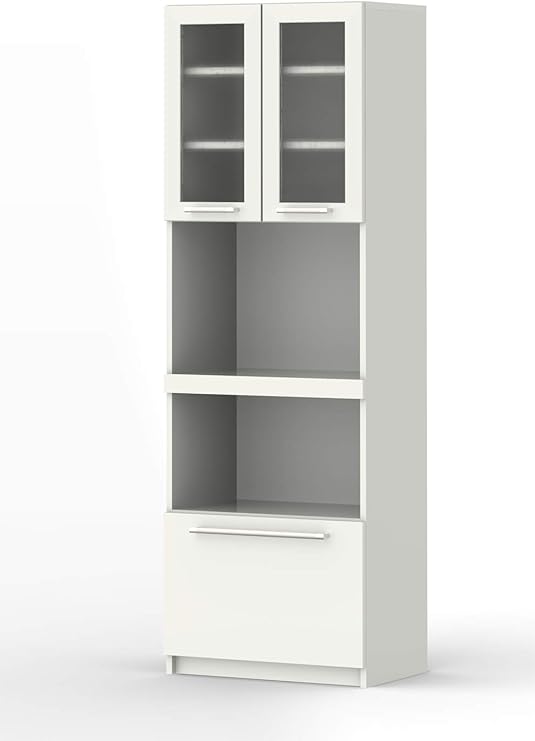 Amazon Co Jp パモウナ 食器棚yc プレーンホワイト 幅60 高さ180 奥行40 日本製 Yc S600r ホーム キッチン