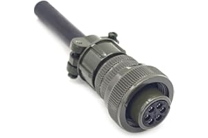 FOWIUNYE MS3106A14S-6S Industrial Circular Connector, MIL-DTL-5015 Series Threaded Connector 6 Pin Contacts Solder Female Connectors Straight, 14S Shell Size for Industrial