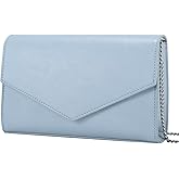 GM LIKKIE Clutch Purse for Women, Evening Envelope Clutch Bag, Crossbody Foldover PU Leather Shoulder Handbag