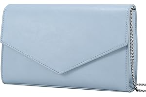 GM LIKKIE Clutch Purse for Women, Evening Envelope Clutch Bag, Crossbody Foldover PU Leather Shoulder Handbag