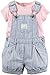 Carters Baby Girls 2-Piece Tee & Denim Shortall Set Pink