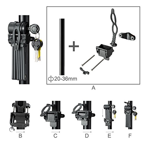 Bike Lock Folding Steel Joints Via Velo Bike Lock with High Security