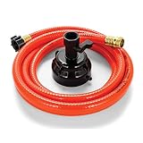 Camco 22999 Orange RhinoFLEX Gray Clean System with Hose and Jet Rinser Cap-Ideal for Flushing Black, Grey Water or Tote Tanks 5/8" Inside Diameter