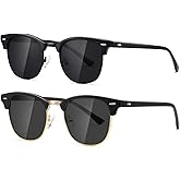 AEVOGUE Polarized Sunglasses For Women And Men Semi Rimless Frame Retro Sun Glasses AE0369