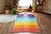 POSHFEEL Single Yoga Towels with Tassels Rainbow Chakra Tapestry Stripes Yoga Mats Beach Towel Style 1