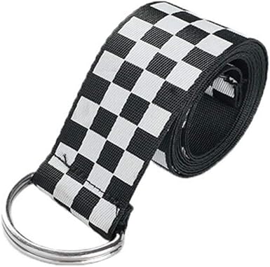 checkered buckle belt