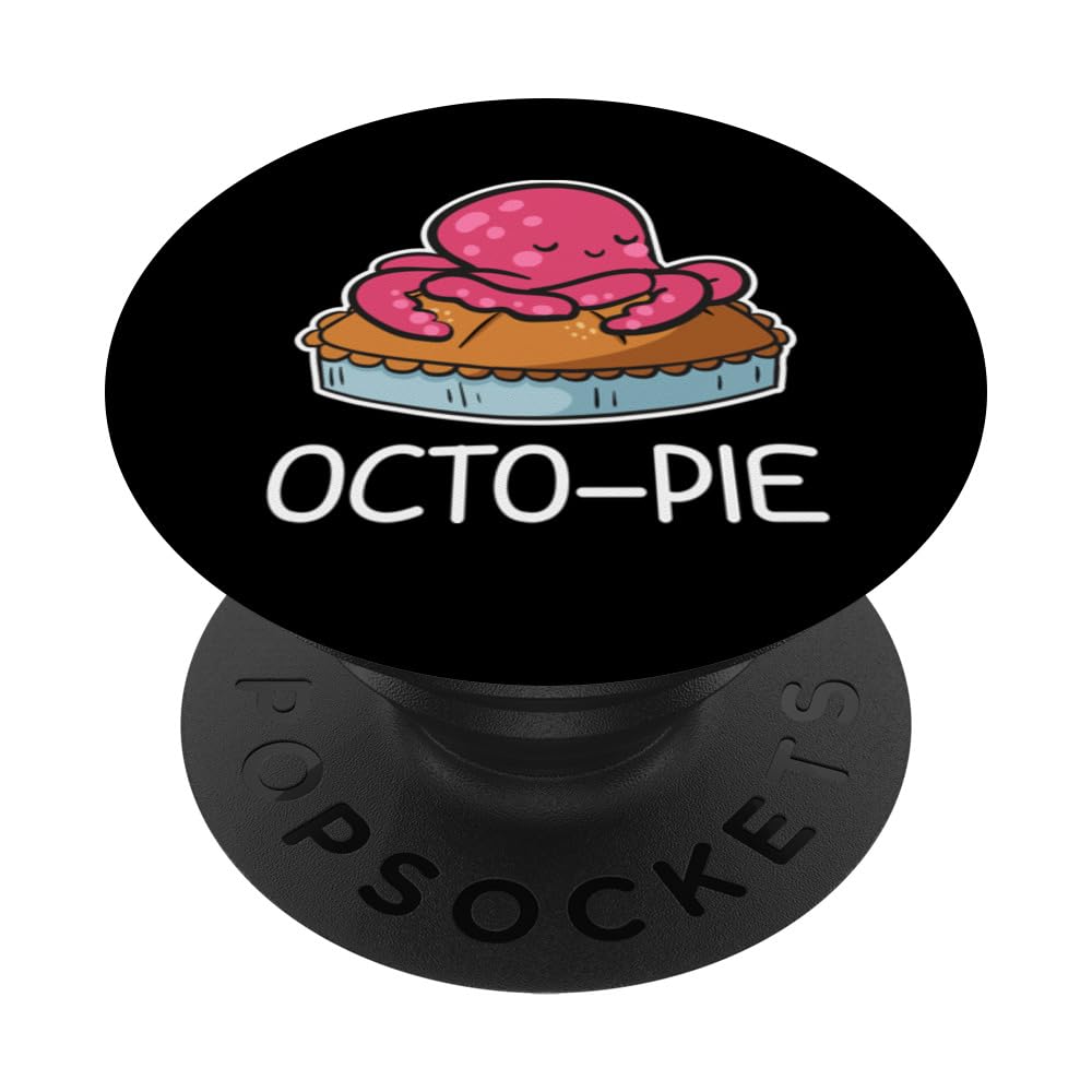 Octo-Pie Octopus Pun Funny Playful Humor PopSockets Swappable PopGrip