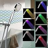 STOGA Led Shower Head Color Changing Handheld 7 Colors Water Pressure Bathroom Shower Spray