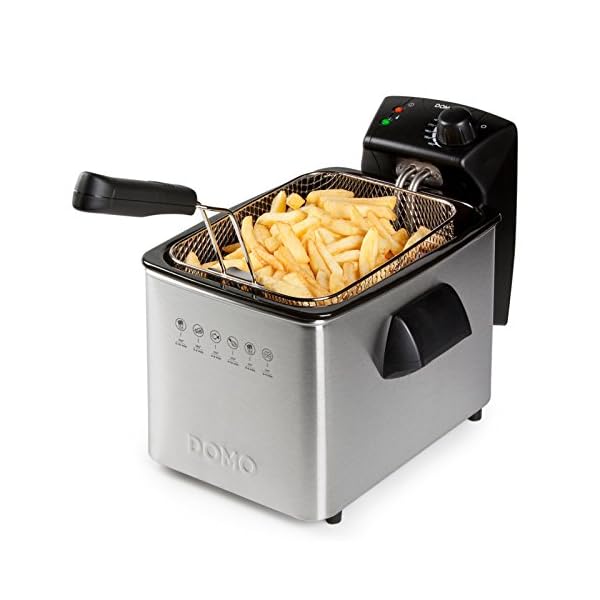 Domo-DO465FR-Stainless-Steel-Deep-Fryer-3000-W-4-liters Domo DO465FR Stainless Steel Deep Fryer, 3000 W, 4 liters