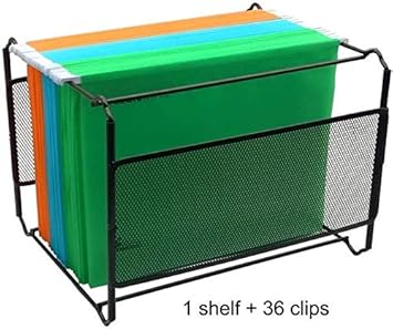 Amazon Com File Cabinet Black Metal Mesh File Box Letter Size Folder Sturdy Wall Holder Bold Hook Design Metal 33 5x28 5x24 5cm Office Supplies Size 24 Hanging Clips Office Products