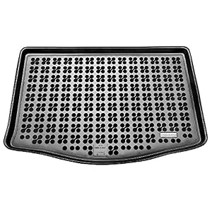 Kofferbakmat van rubber, compatibel met Ford C-Max II (tijdelijk reservewiel) (vanaf 2010) + cadeau, kofferbakmat…