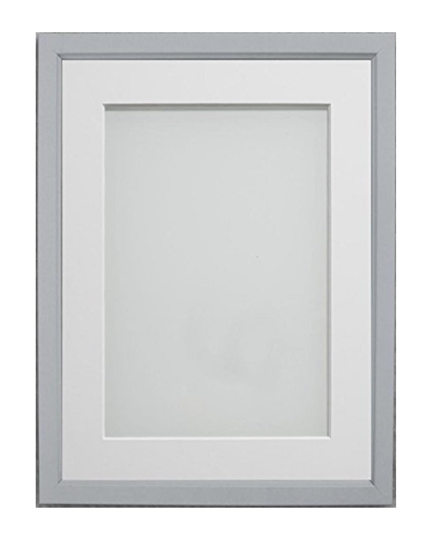 Frame Company Drayton Range 14 x 11-inch Grey Picture Photo Frame with White Mount For Image Size 12 x 8-inch