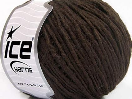Amazon Com Coffee Brown Wool Cord Wool Acrylic Blend Yarn 50 Gram 109 Yards