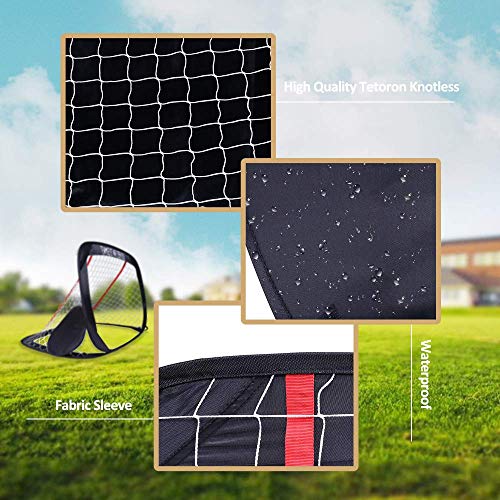 WisHome 47.3"Foldable Children Pop-Up Play Goal for Outdoors Portable Square Soccer Goal with Carrying Bag Practice Training Sports Gift Idea for Kids(L04) - Thumbnail 2