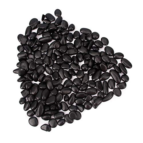 18 Pounds Decorative Pebbles Small Black Stones Aquarium Gravel River