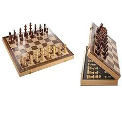 15'' Magnetic Wooden Chess Set Folding