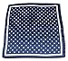 Square Silk Like Scarves Polka Dots Head Scarf Neckerchief Kerchief 27 Inch for Women Girls Baby Boys Cosply Present Sun UV Dust Magic (Navy Blue)