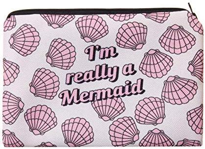 Makeup Bag, Fashion Seashell Letter Printed Women Zipper Cosmetic Bag Pencil Makeup Pouch