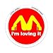 I'M Loving It McDonald's Funny car bumper sticker window decal 4" x 4" primary