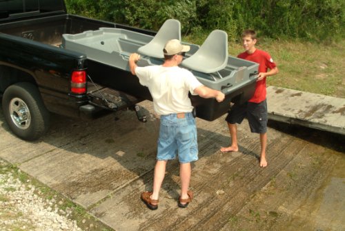 Sun Dolphin Sportsman Fishing Boat (Gray/Black, 8.6-Feet) - Thumbnail 4