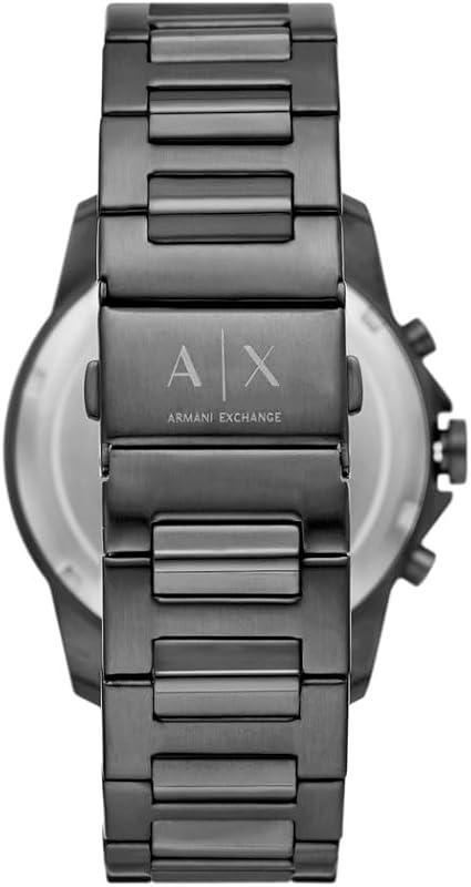 Relógio masculino, movimento cronógrafo de quartzo e caixa de 44mm com bracelete em aço inoxidável