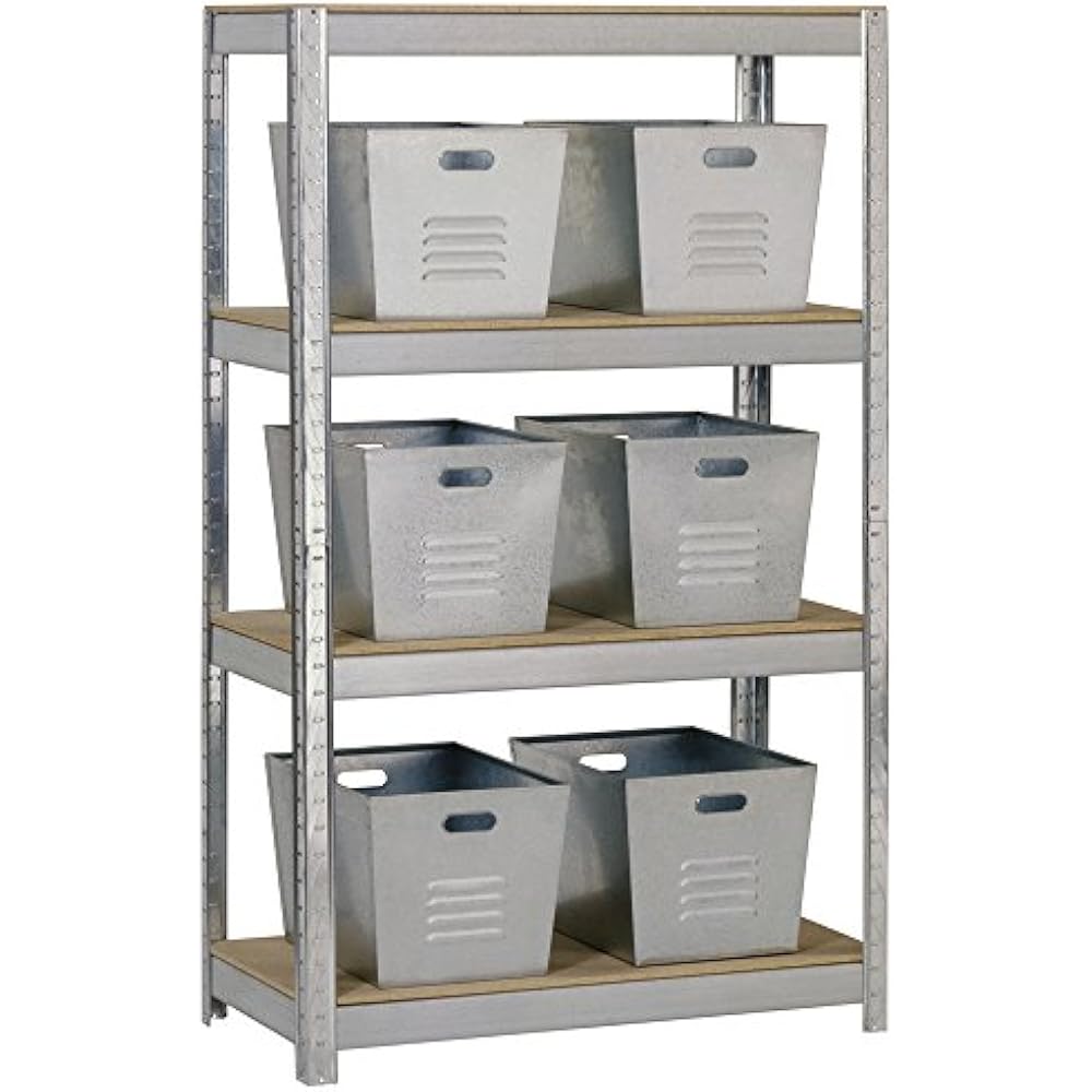 Muscle Rack LB111310 Steel Galvanized Utility Bins 12" Width X 11