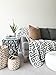Soft Cotton Knit Throw Blanket | Greek Key 50