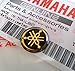 Genuine 12mm Diameter Yamaha Tuning Fork Decal Sticker Emblem Logo Black / Gold Raised Domed Gel Resin Self Adhesive Motorcycle / Jet Ski / ATV / Snowmobile