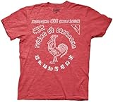 Ripple Junction Sriracha Hot Sauce Adult Unisex Sriracha Bottle Label Light Weight Crew T-Shirt