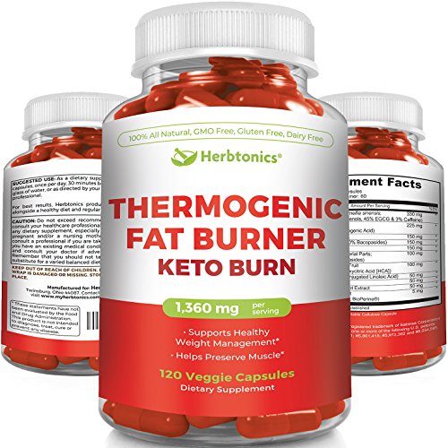 Thermogenic Fat Burner for Men and Woman l 120 Veggie Pills- Endurance and Strength with Garcinia Cambogia, Green Coffee Bean Extract Forskohlii for Extreme Fat Loss -Weight Loss Supplement Keto Diet (Best Supplements For Cutting)