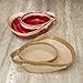 The Lakeside Collection Stoneware Soup and Side Bowls, Set of 2, Cream and Red, 14 ounces