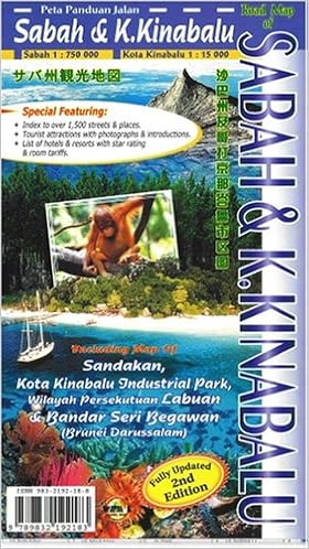 Sabah & Kota Kinabalu Road Map: World Express Mapping 