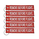 Apex Imports 5X Remove Before Flight Red Key Chain (5 Pack)