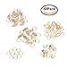 Jaciya 50pcs Gold Hair Braid Hair Pins Ring Shell Hands Leaves Star Pendant Rings Set Hair Clip Headband Hair Accessories