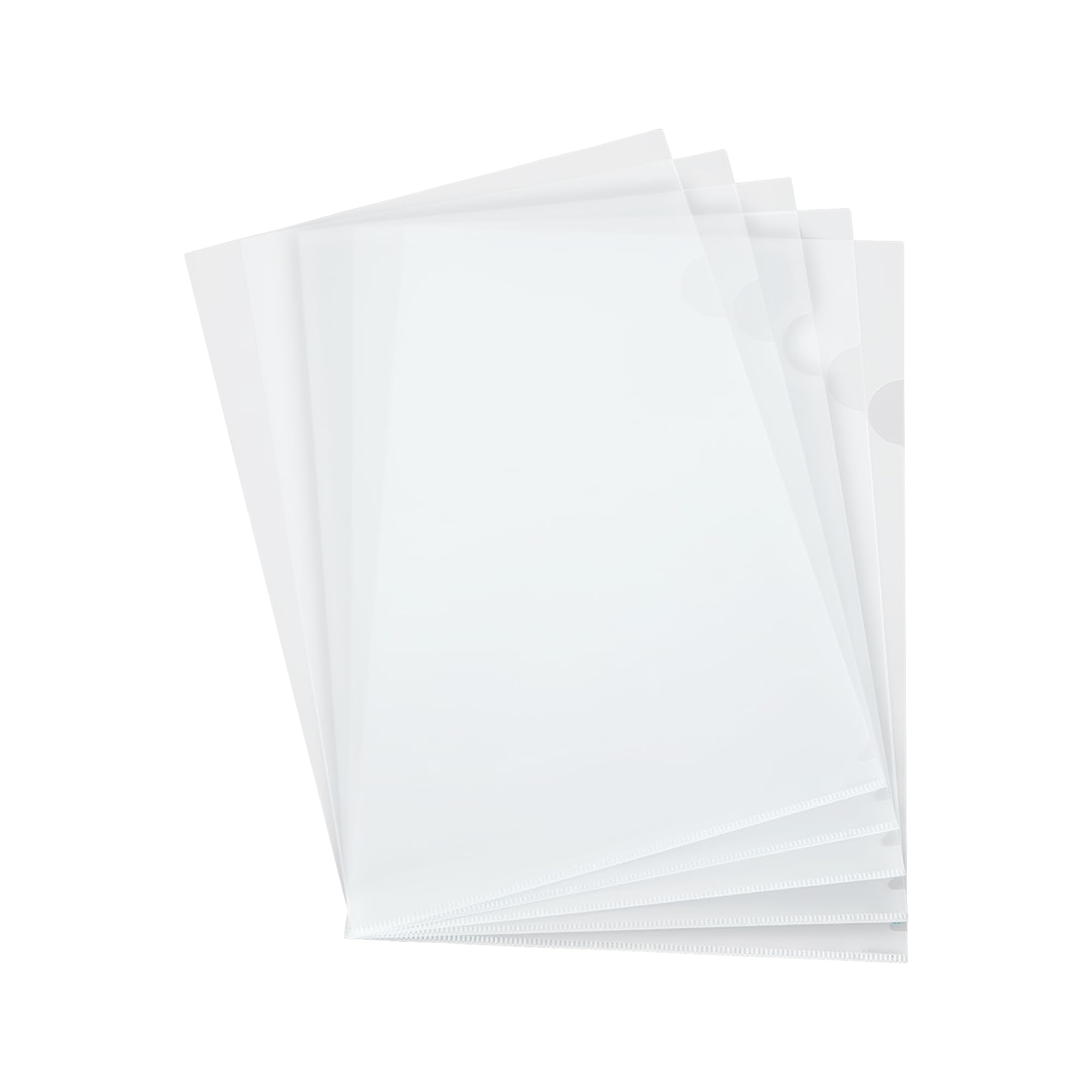 G4GADGET Heavy Duty A4 Clear Plastic Open Top & Side Report File Project Presentation Covers Pack of 50, packaging may vary