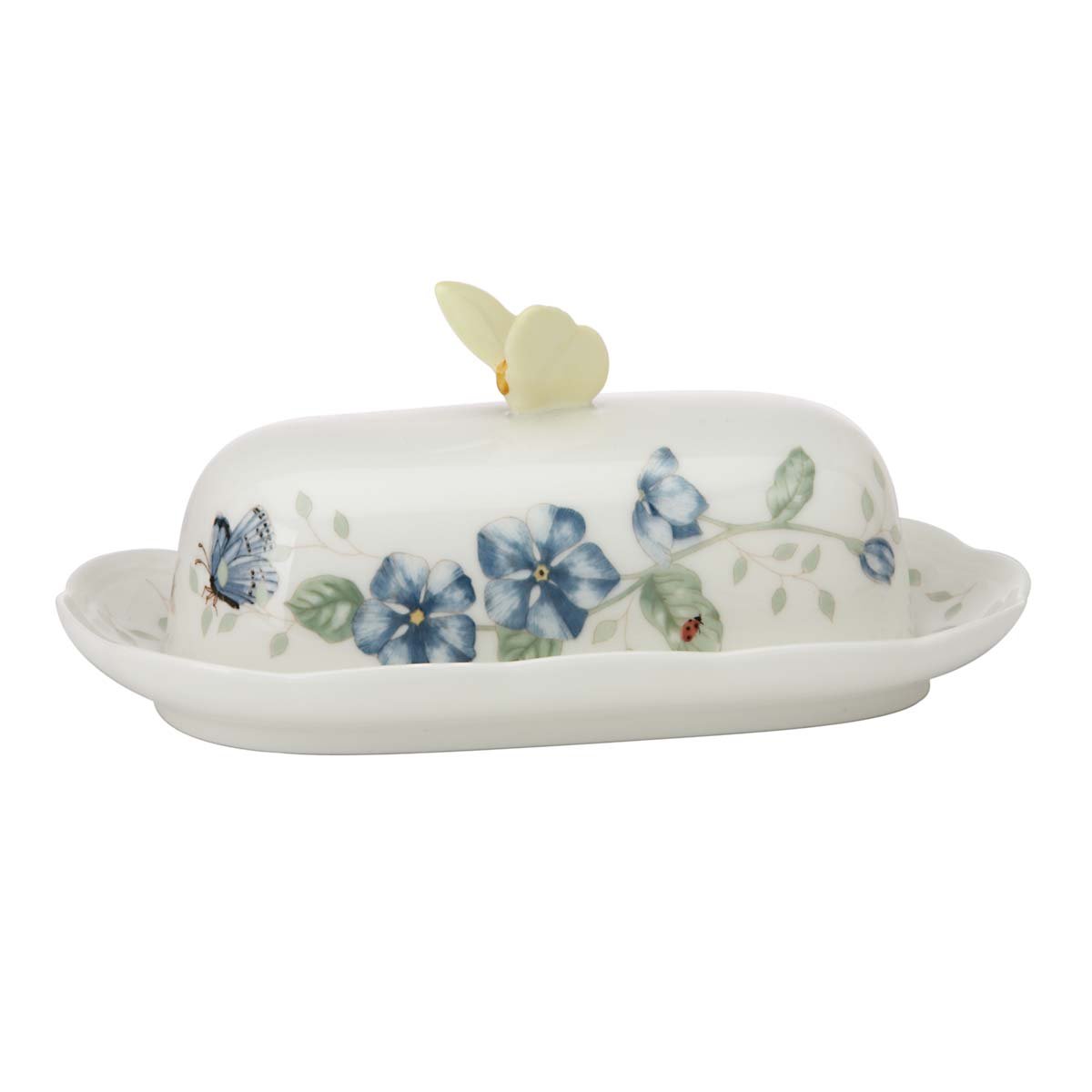 Lenox Butterfly Meadow Oblong Covered Butter Dish eBay