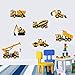 Amaonm Creative Cartoon Cute DIY Engineering Vehicles Wall Stickers Cranes, Forklifts, Road vehicles, Mud Tankers, Construction Site Wall Decal for Kids Babys Room Nursery Children Decor