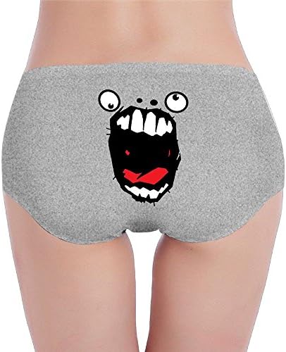 TTTFU Women's Low Waist Briefs Cotton Soft Crazy Face Big Mouth Ladies Hiphuggers Underwear Panties Seamless Underwear Invisible Bikini