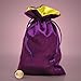 Rune/tarot Bag: Purple Velvet and Marigold Satin Bag