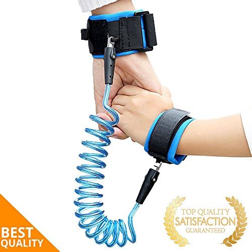 Kids Wrist Leash | Child Anti Lost Safety Harness | Baby Hand Link | Velcro Strap | Keep Kids & Toddlers Close (1.5m - Blue) UG Baby’s Style
