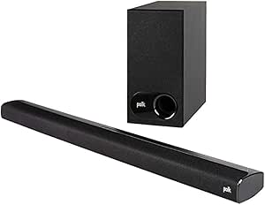 Polk Audio Signa S2 Ultra-Slim TV Sound Bar with Wireless Subwoofer - Black (Renewed)