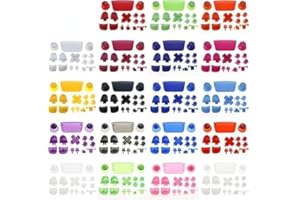 LightFairy Full Set Joysticks Dpad Button R1 L1 R2 L2 Direction Key ABXY Trigger Buttons for PS5 V2 2.0 BDM-020 Controller (White)