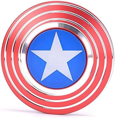 Fidget Hand Spinner, Cubier Captain America Shield Fidget Spinner Anti-Anxiety Stress Relief EDC ADD ADHD Anxiety and Autism for Adult & Children
