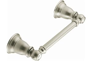 Moen YB5408BN Kingsley Traditional Double Post Pivoting Toilet Paper Holder, Brushed Nickel