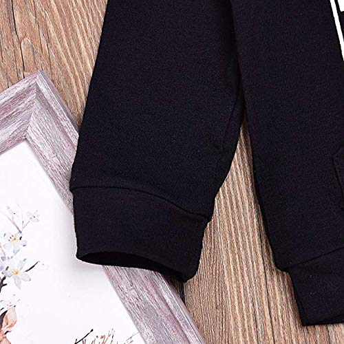 FaMommiesBB Toddler Newborn Baby Boys Girls Straight Outta Timeout Hooded Sweatshirt Top with Kangaroo muff Pockets (Black, 1-2 Years)