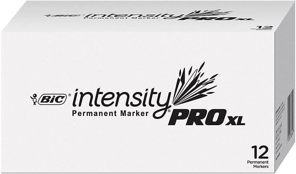 Bic PMIPJ11BK Intensity Metal Pro XL Permanent Marker, Broad, Black