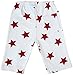GOTS Certified Organic Cotton Clothing Baby Pants (White-Red, 3-6m)
