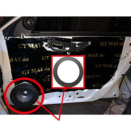 4pc 6.5 Car Door Foam Speaker Enhancer System Sponge Kit Fast Foam Rings Bass Blocker Soundproof Sponge Car Horns Sponge Car Stereo Foam Car Audio Speaker Foam for 6"- 7" Speaker