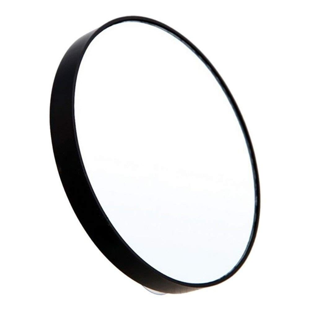 10X Magnifying Mirror, 13cm Makeup Beauty Glass Cosmetics Round Mirror with Suction Cups for Makeup, Shaving, Tweezing, Blackhead/Blemish Removal (Black)